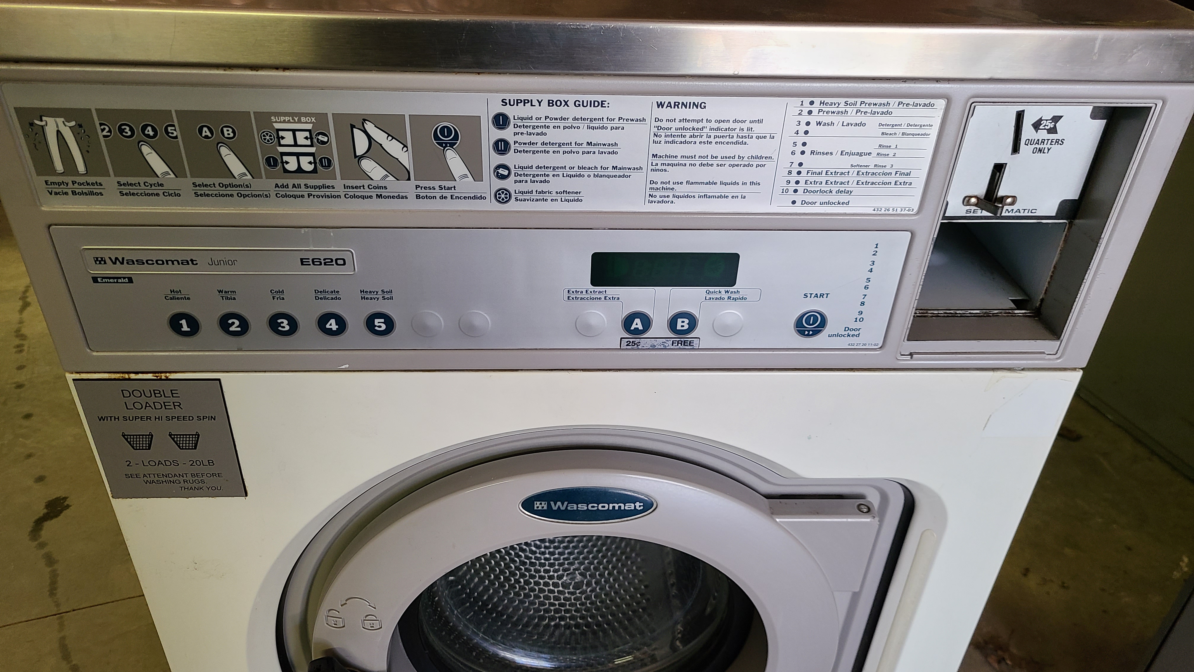 Wascomat 20LB Washer E620